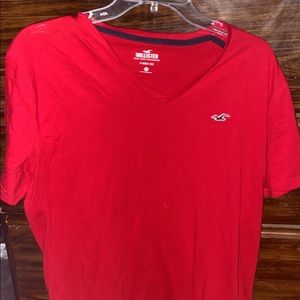 Red and navy blue Hollister shirt